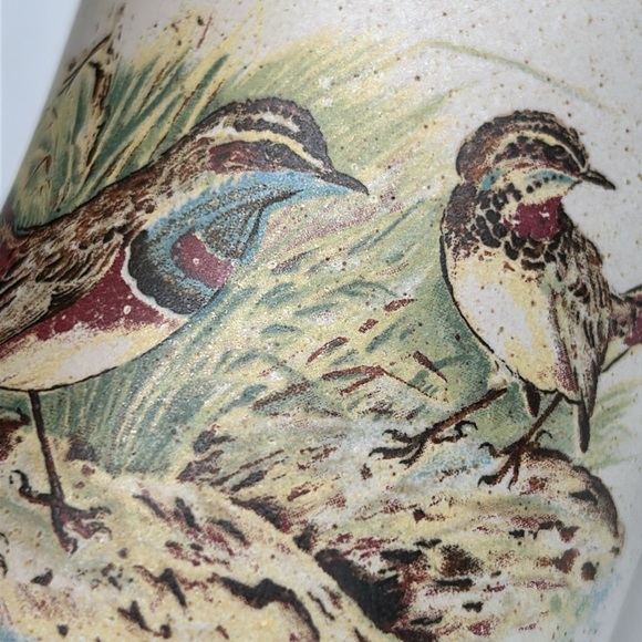 🌻4/$20 Vintage Northcraft Korea Stoneware Single Mug Featuring Birds - Picture 12 of 12